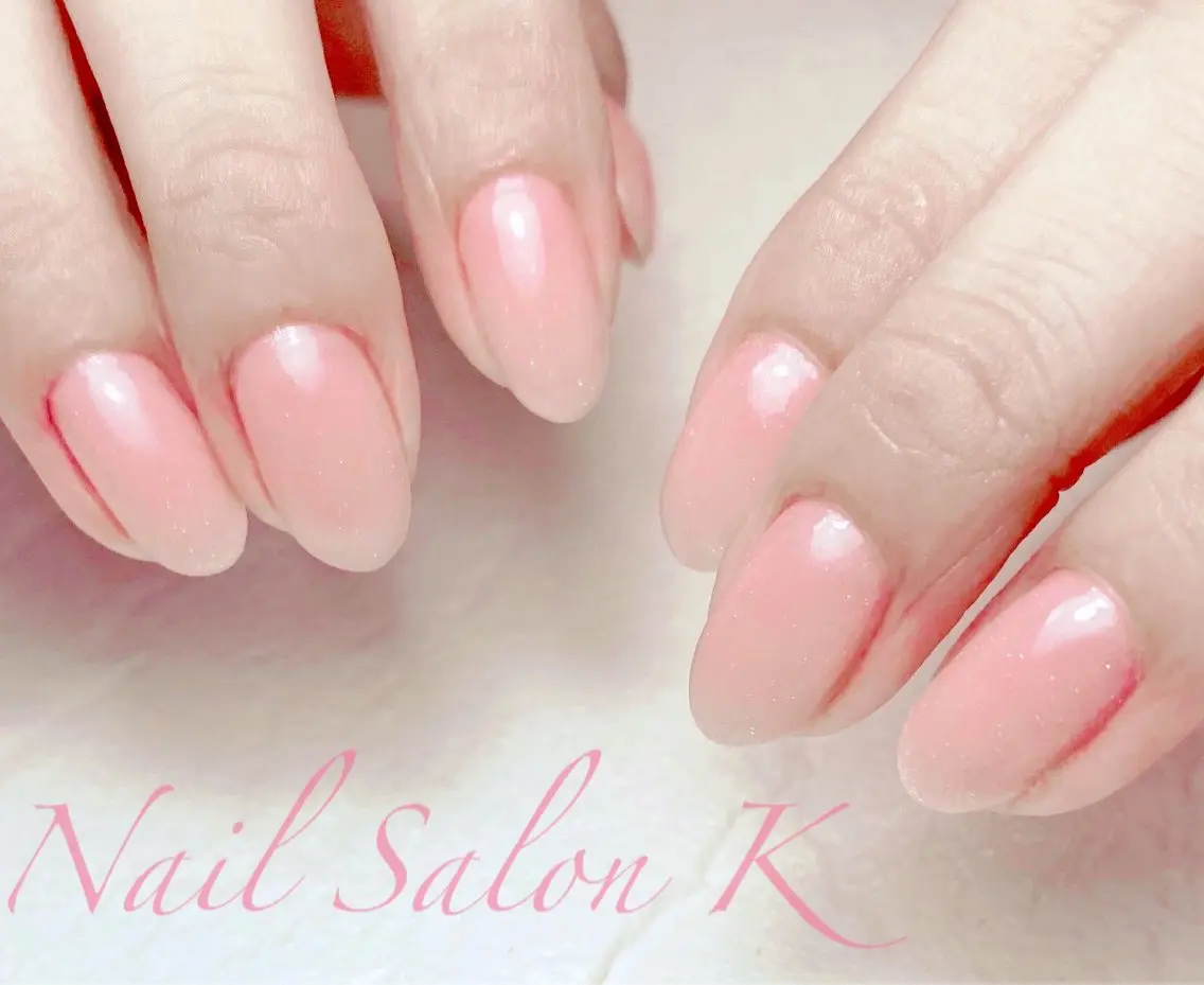 ネイル オフィスネイル シンプルネイル ハンドネイル Nail Salon K 🧸美爪育成のネイルデザイン