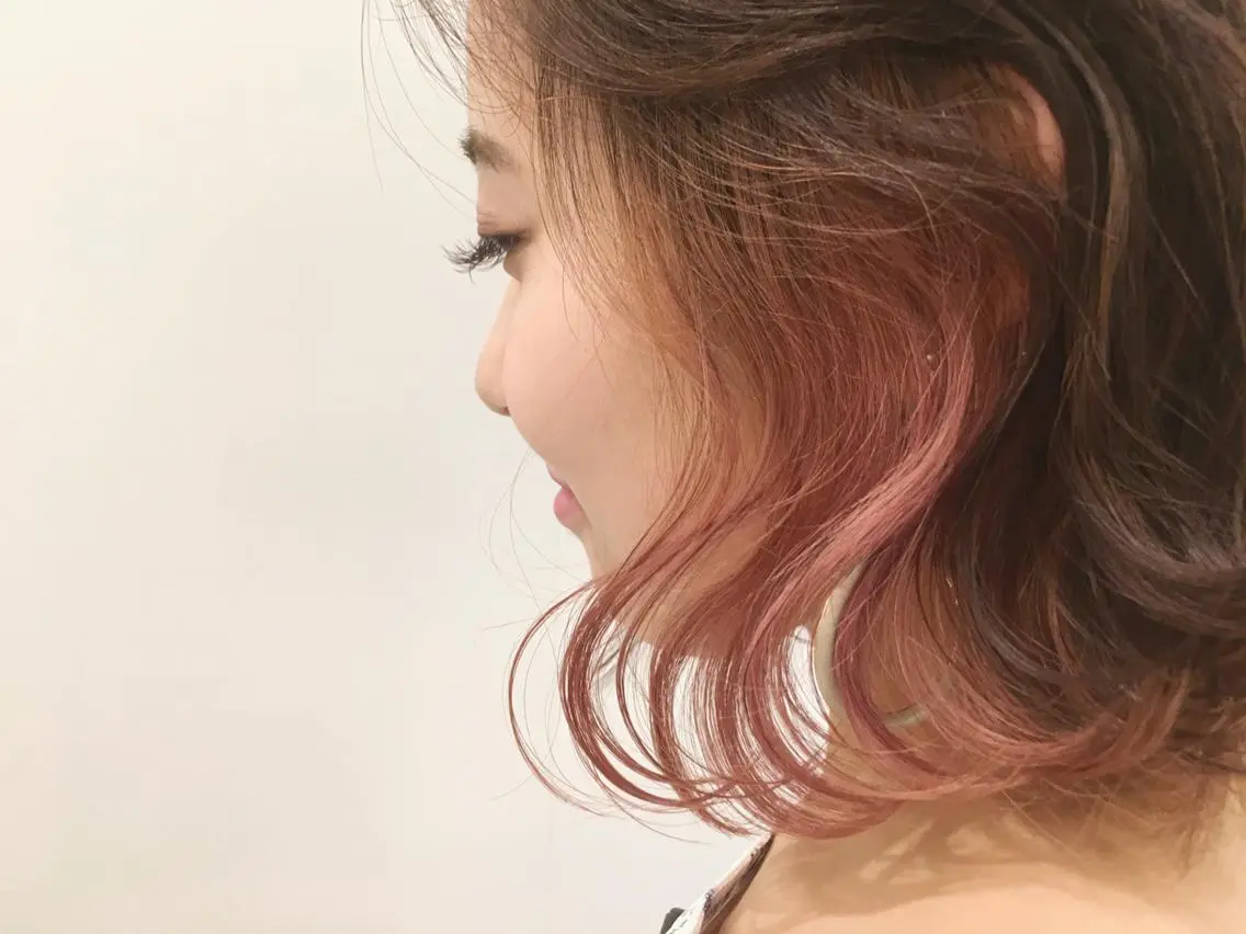 ミディアム カラー アディクシーカラー イルミナカラー ハイトーンブリーチ 土坂 由志【京都】のヘアスタイル