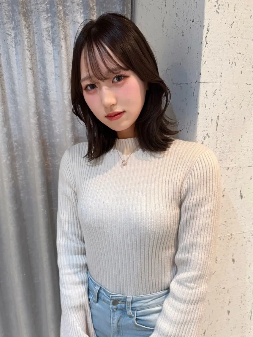 ミディアム カラー パーマ カット ヘアカラー 縮毛矯正 トリートメント mai / linoah˚✧のヘアスタイル
