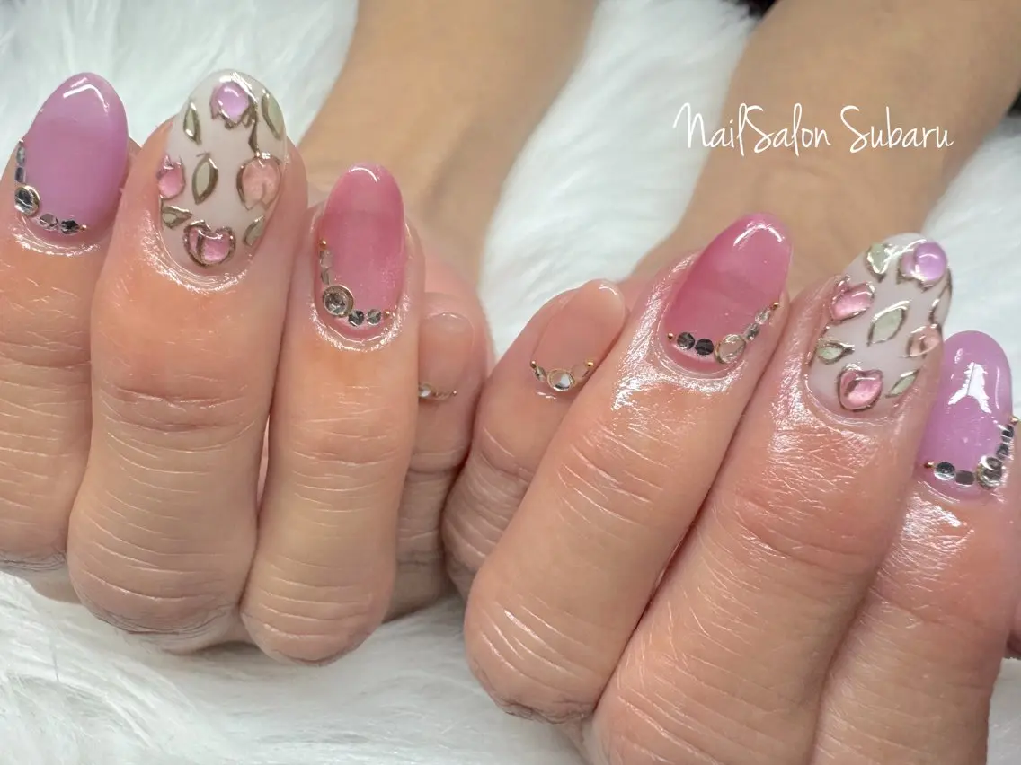 ネイル ミラーネイル ハンドネイル Nail Salon Subaruのネイルデザイン