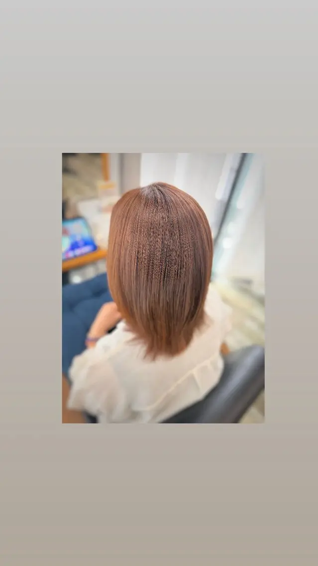ミディアム ヘアカラー トリートメント 髪質改善🪽 森川☜ ☜ のヘアスタイル