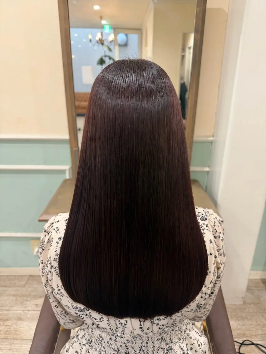 ロング カラー 髪質改善 レイヤーカット ロング カット ヘアカラー 縮毛矯正 トリートメント 新越谷noble店長 松本拓也▶◀*.のヘアスタイル