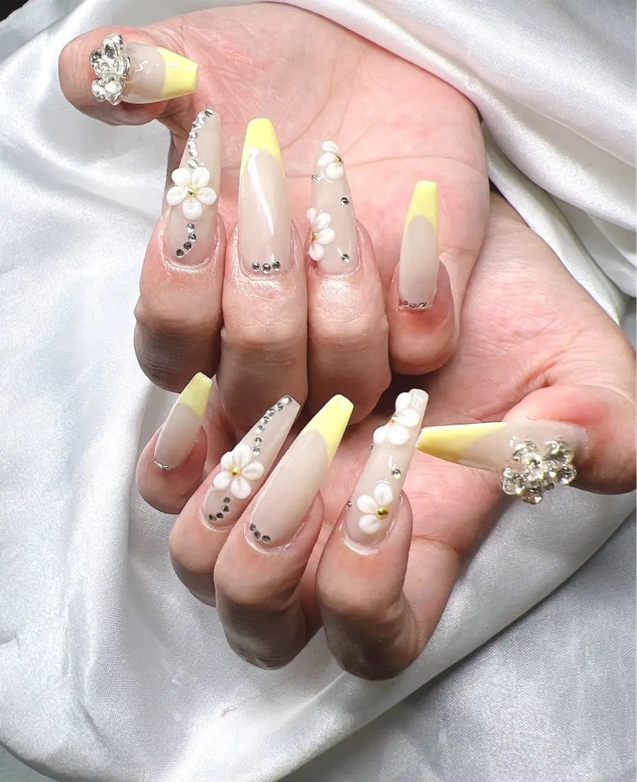 ネイル 長さ出し グラデーション 卒業式 キラキラネイル マグネットネイル ハンドネイル Lee Nailsのネイルデザイン