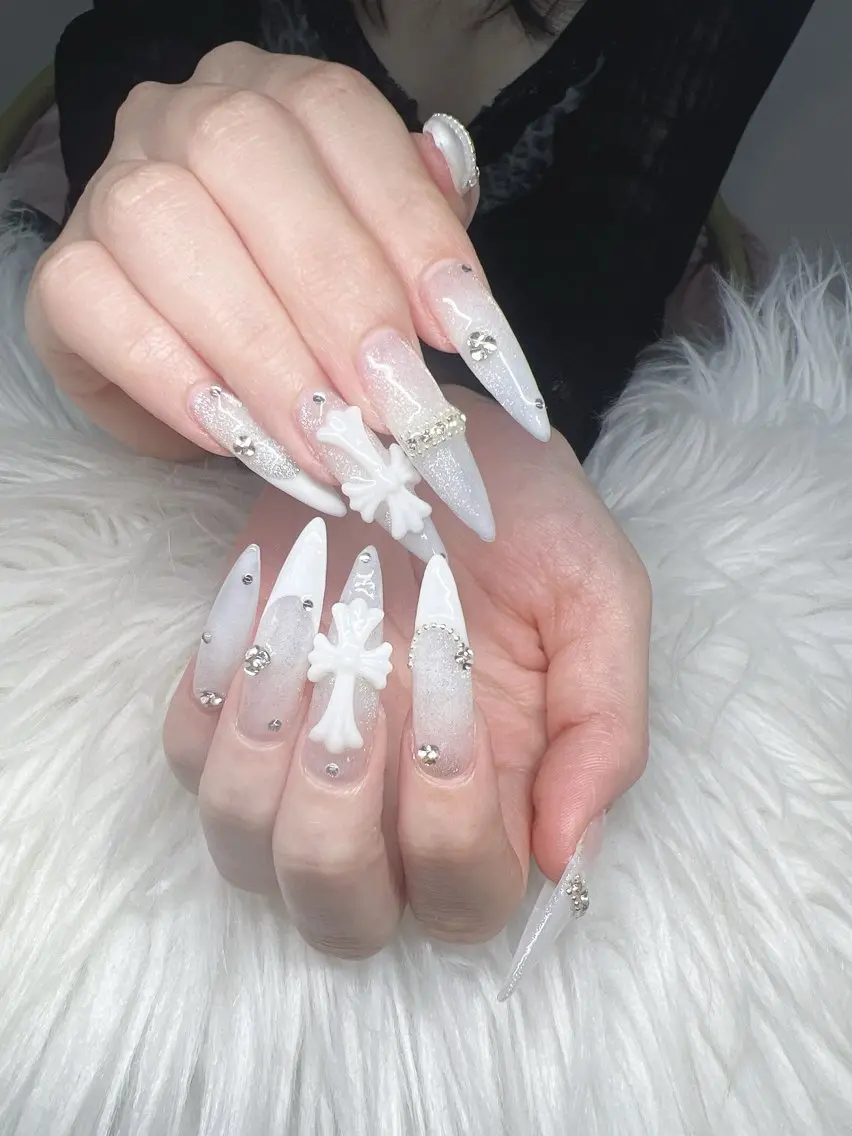 ネイル ハンドネイル Lee Nails チップ長さだし専門店のネイルデザイン