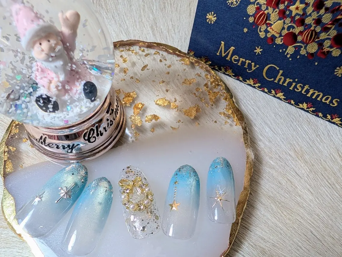 ネイル 冬ネイル クリスマス ⟡.marina⟡. 6月予約受付中のネイルデザイン