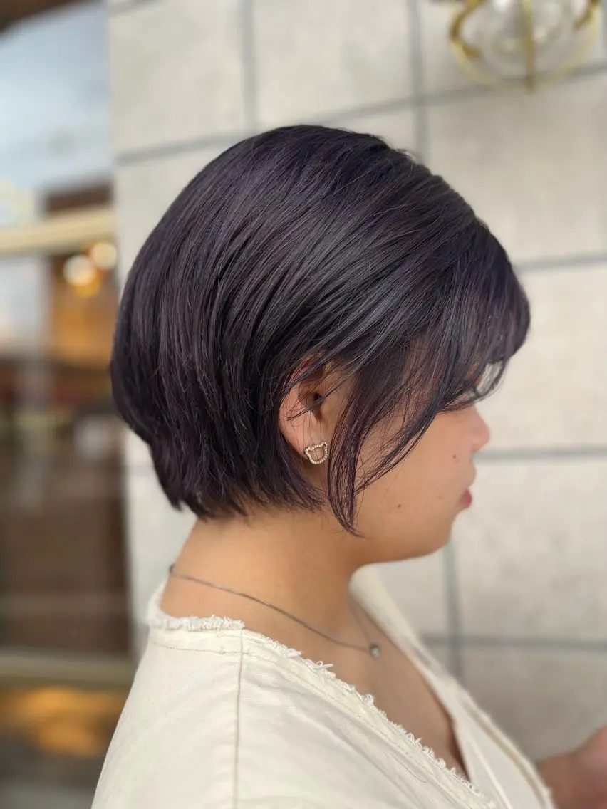 ショート カラー ラベンダーカラー Uo/透明感カラー /髪質改善のヘアスタイル