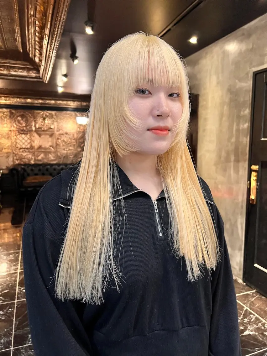 ロング カラー カット ヘアカラー 圧倒的デザイン力 店長🎨RENAのヘアスタイル