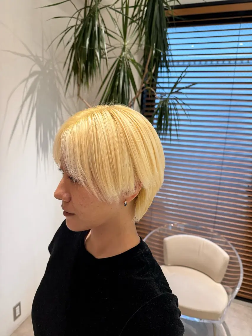ショート ヘアカラー トリートメント 渋谷／トレンドヘア 蓮のヘアスタイル