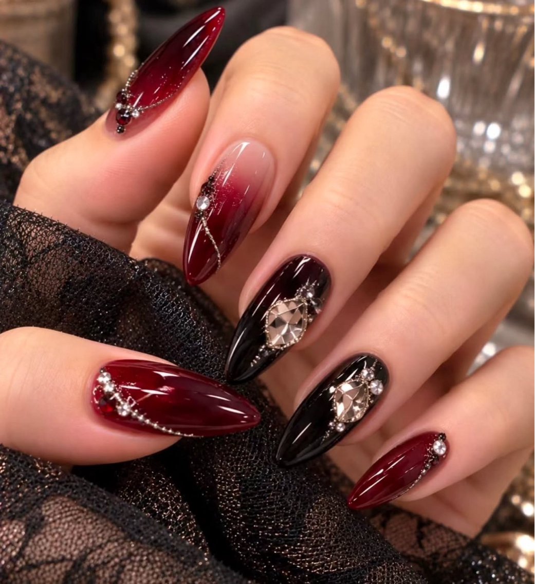 ネイル ガーリー 韓国ネイル ロングネイル 持ち込み ワンホンネイル ハンドネイル HARI NAILのネイルデザイン