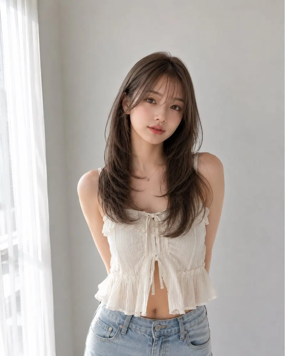 ロング 髪質改善 レイヤーカット カット ヘアカラー トリートメント 美髪ストレート/美髪 レイヤー特化増原優斗のヘアスタイル