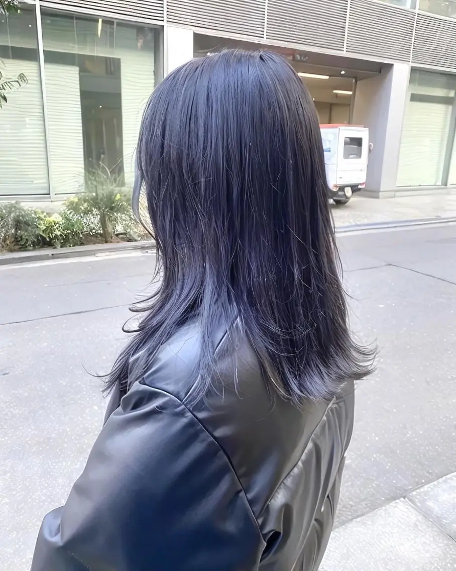 セミロング メンズパーマ/ ハイトーン/タニザキのヘアスタイル