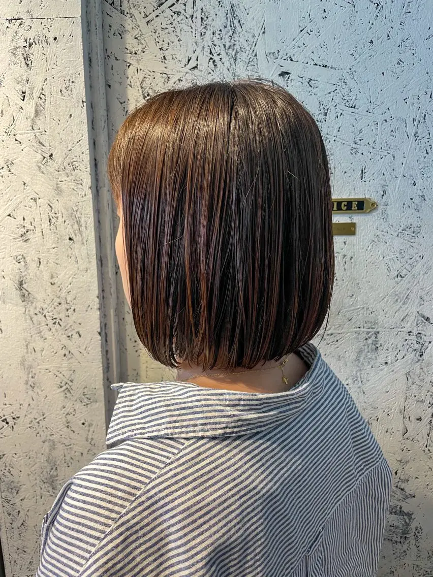 ショート ボブ カット ヘアカラー ショート/レイヤー/ ツヤ髪/なかちゃんのヘアスタイル
