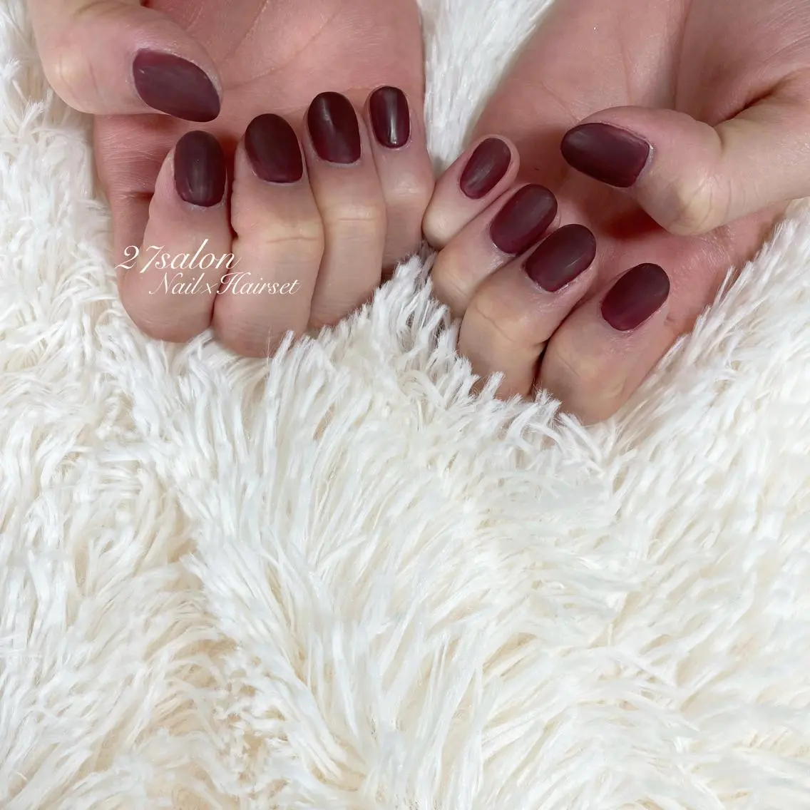 ネイル ボルドー マットネイル 27salon yuinaのネイルデザイン