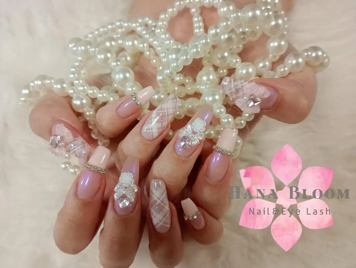 ネイル 長さ出し フットネイル 韓国ネイル マグネットネイル 持ち込み ハンドネイル ハンドケア Hana Bloom Nail 渋谷道玄坂のネイルデザイン