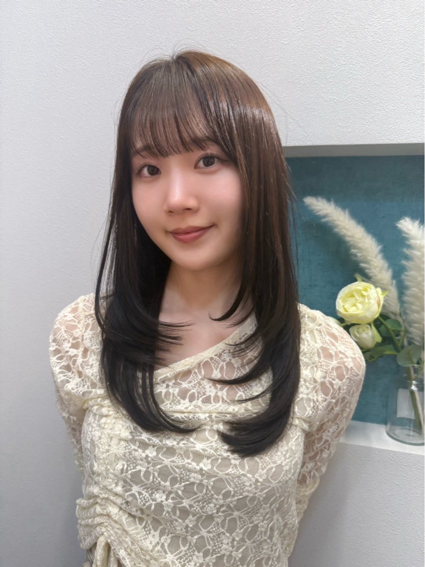 ロング 顔まわりレイヤー 顔周りカット 髪質改善 韓国風ヘア レイヤーカット カット ✨髪質改善✨ レイヤー✨Yugiのヘアスタイル