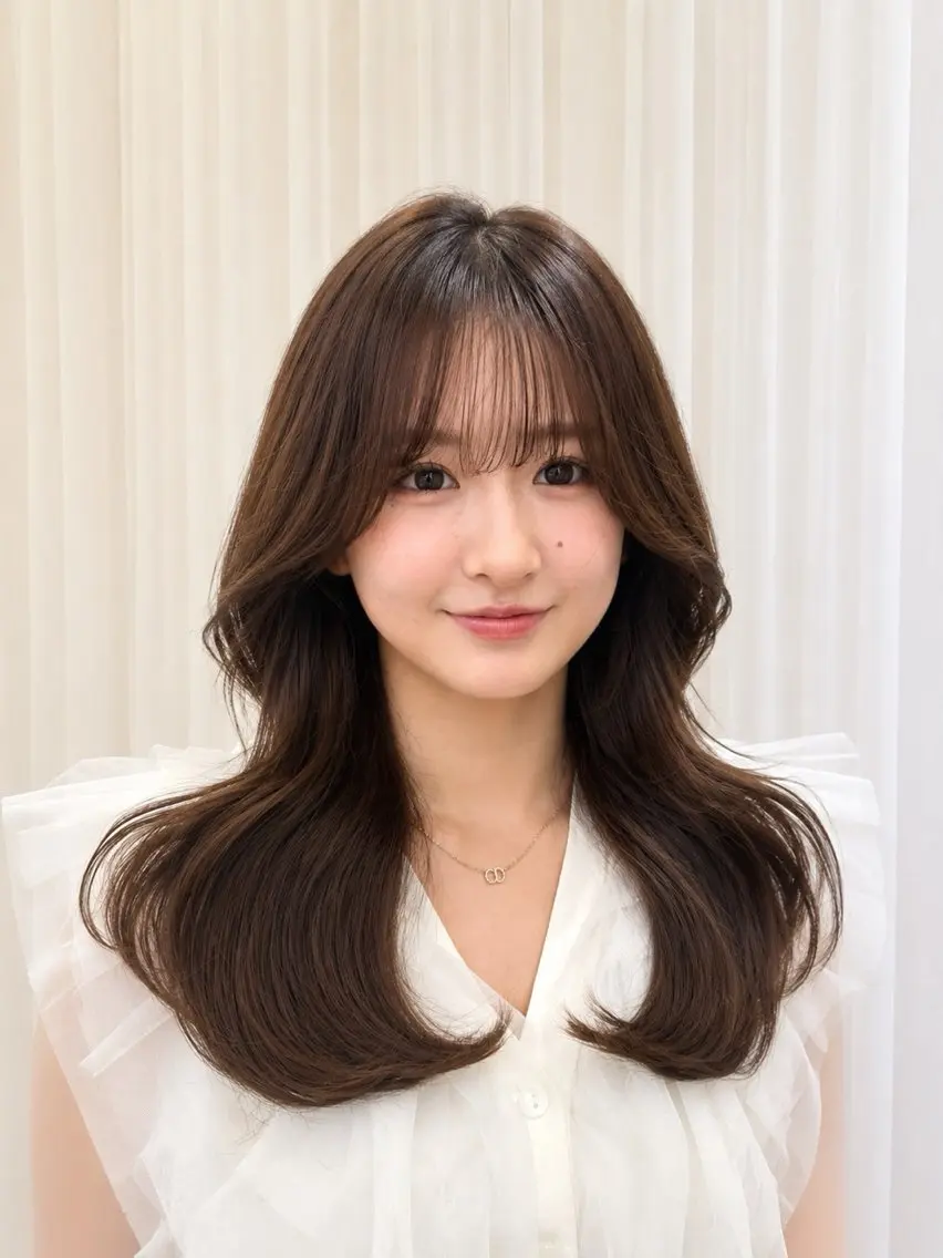 ロング カラー カット ヘアカラー トリートメント ヘッドスパ 💎レイヤー/韓国 💎石戸谷のヘアスタイル