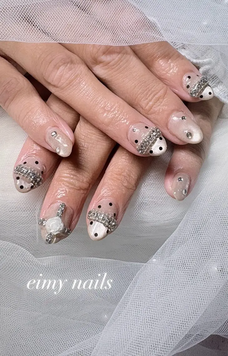 ネイル ドット マグネットネイル 持ち込み ストーンネイル ハンドネイル eimy nails♡のネイルデザイン