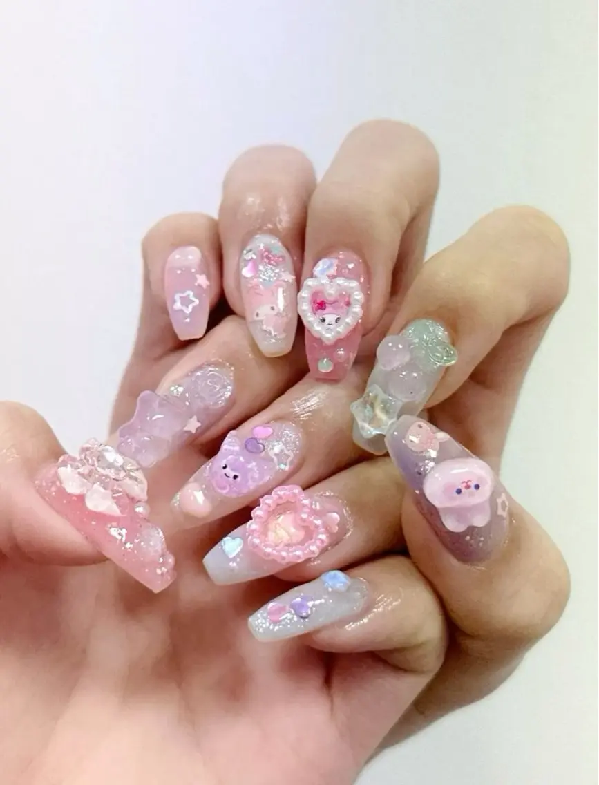 ネイル 長さ出し フレンチネイル グラデーション 卒業式 マグネットネイル ハンドネイル MIHANA NAILのネイルデザイン