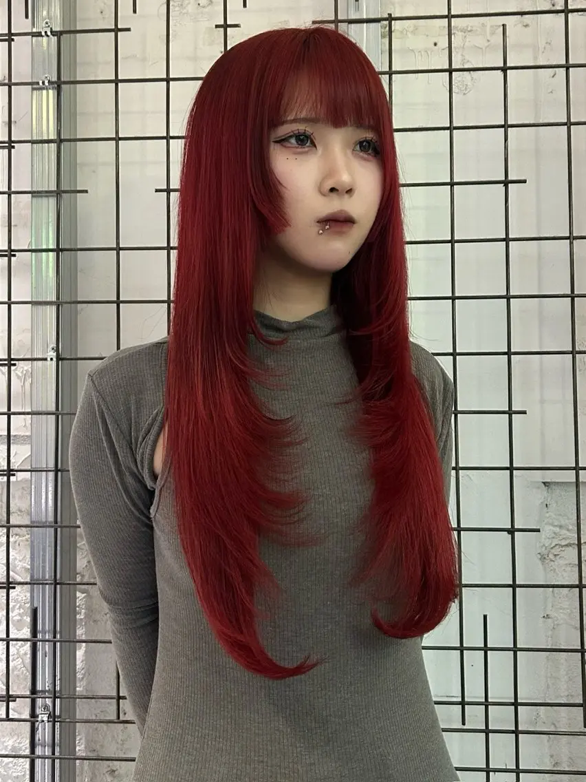 ロング カラー レイヤーカット ヘアカラー 真愛 /UMMのヘアスタイル