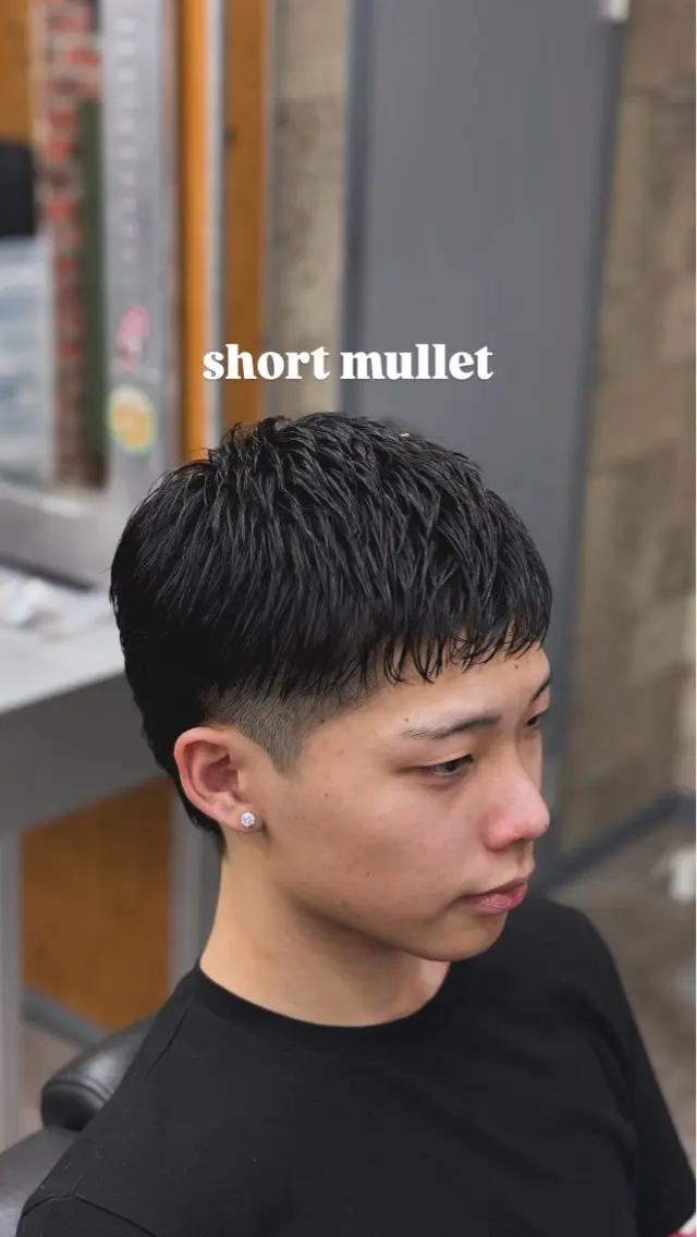 ショート メンズ マレットヘア ショートヘア カット トリートメント 渋谷カットパーマ シールエクステトモヤのヘアスタイル
