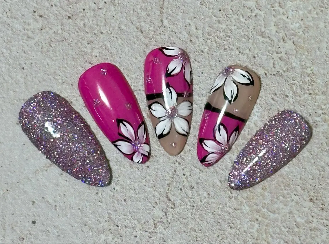 ネイル フラッシュネイル マグネットネイル ニュアンスネイル ワンカラーネイル 夏ネイル Mai’s nailのネイルデザイン