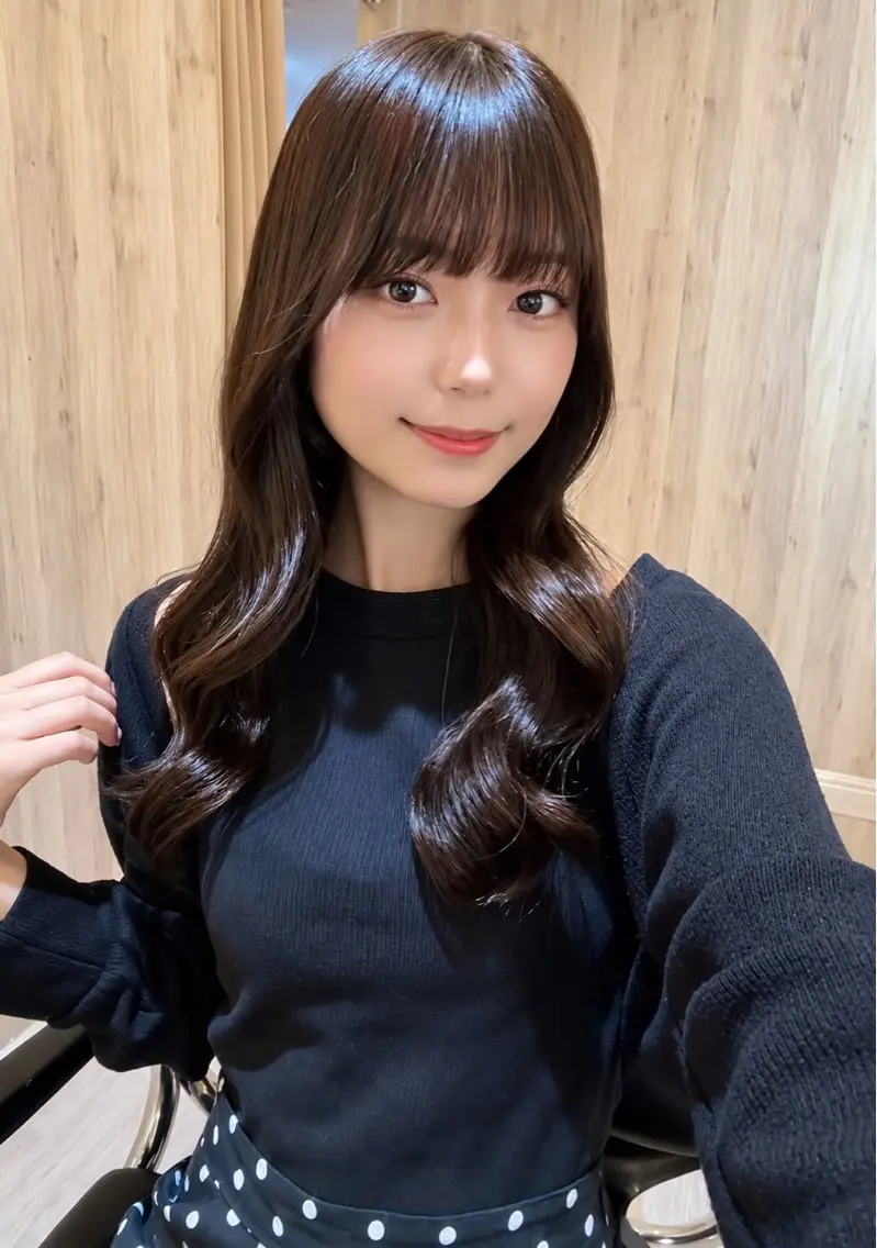 セミロング カット ヘアカラー 伊達 育海のヘアスタイル