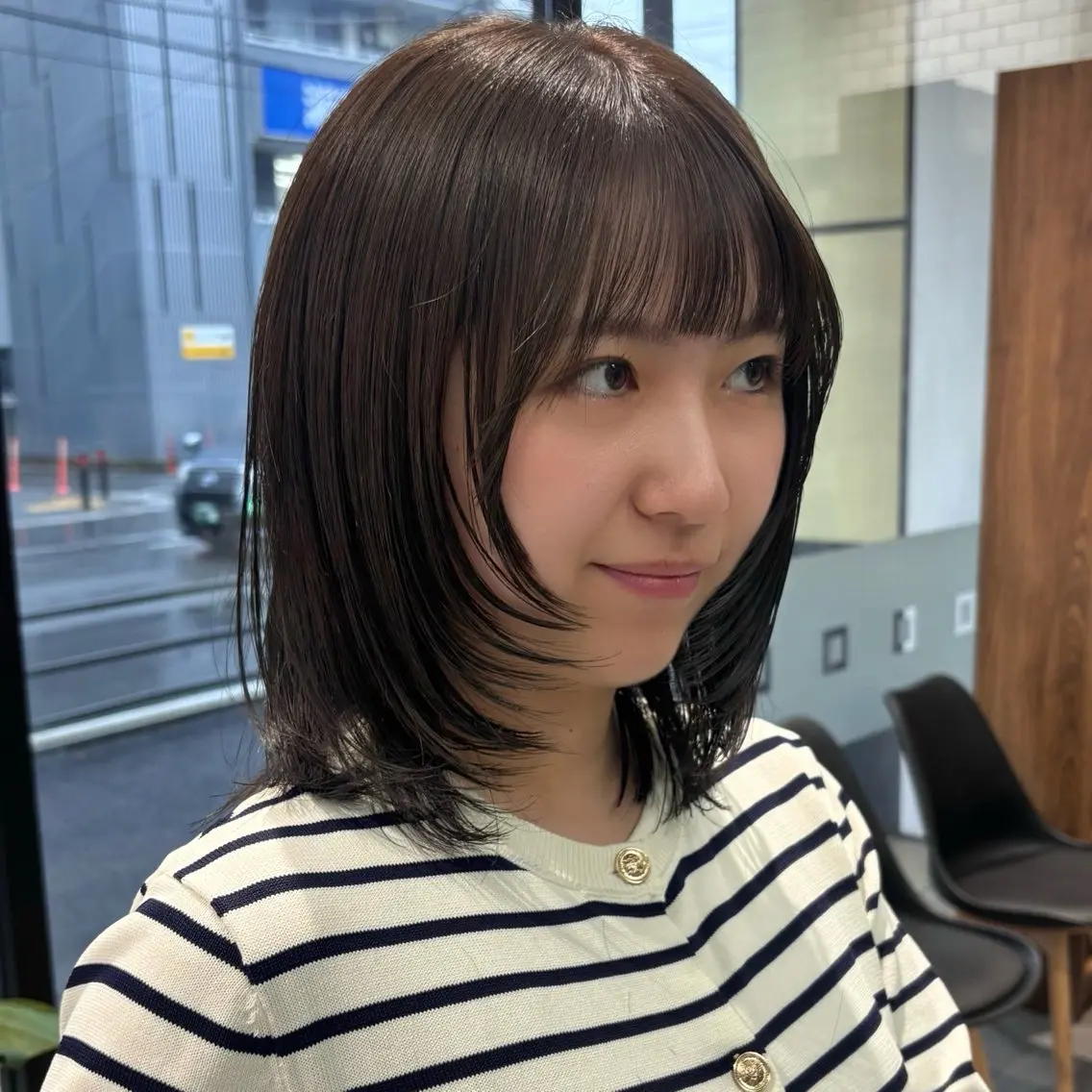 カラー アッシュ アッシュブラウン ベージュカラー ブリーチ ブラウンカラー カット ヘアカラー トリートメント ボブ/レイヤー /透明感カラー/麻咲のヘアスタイル