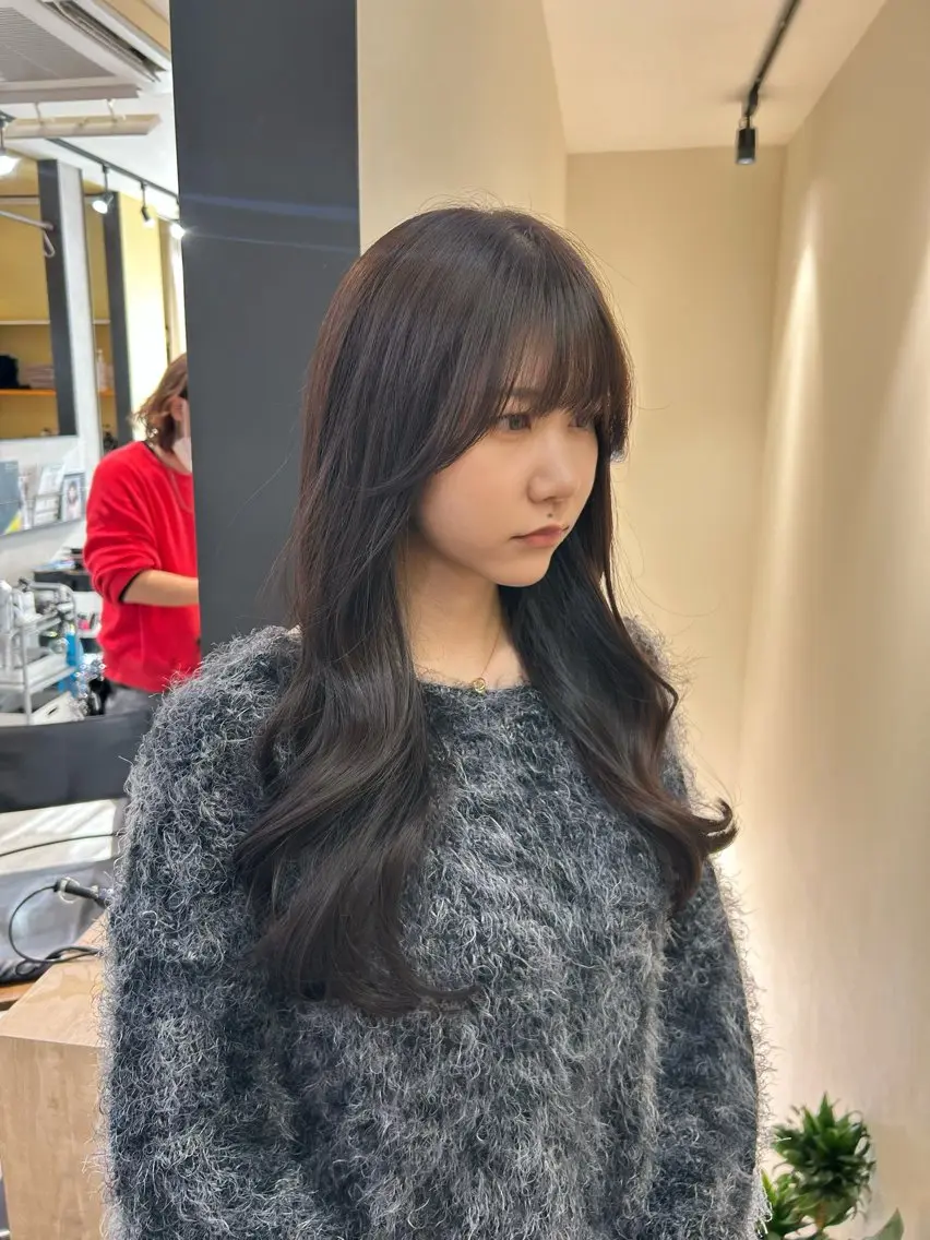 ロング カラー 透明感カラー グレージュ カット ヘアカラー トリートメント hubhair レイヤー/透明感のヘアスタイル