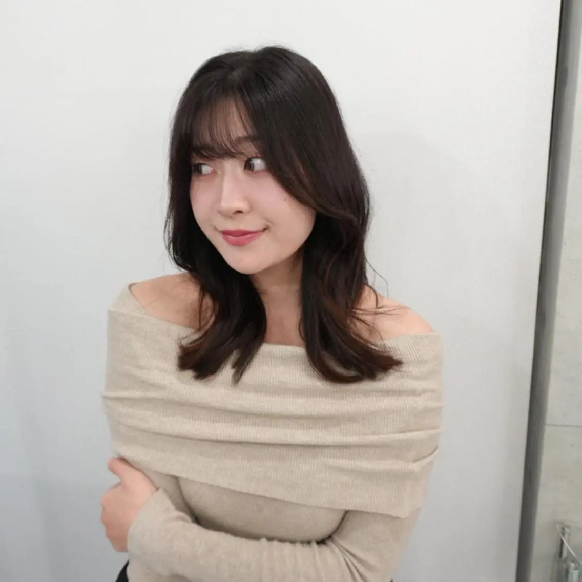 セミロング パーマ シースルーバング 小顔カット トリートメント ❇️安達 優心❇️ レイヤー/艶髪特化のヘアスタイル