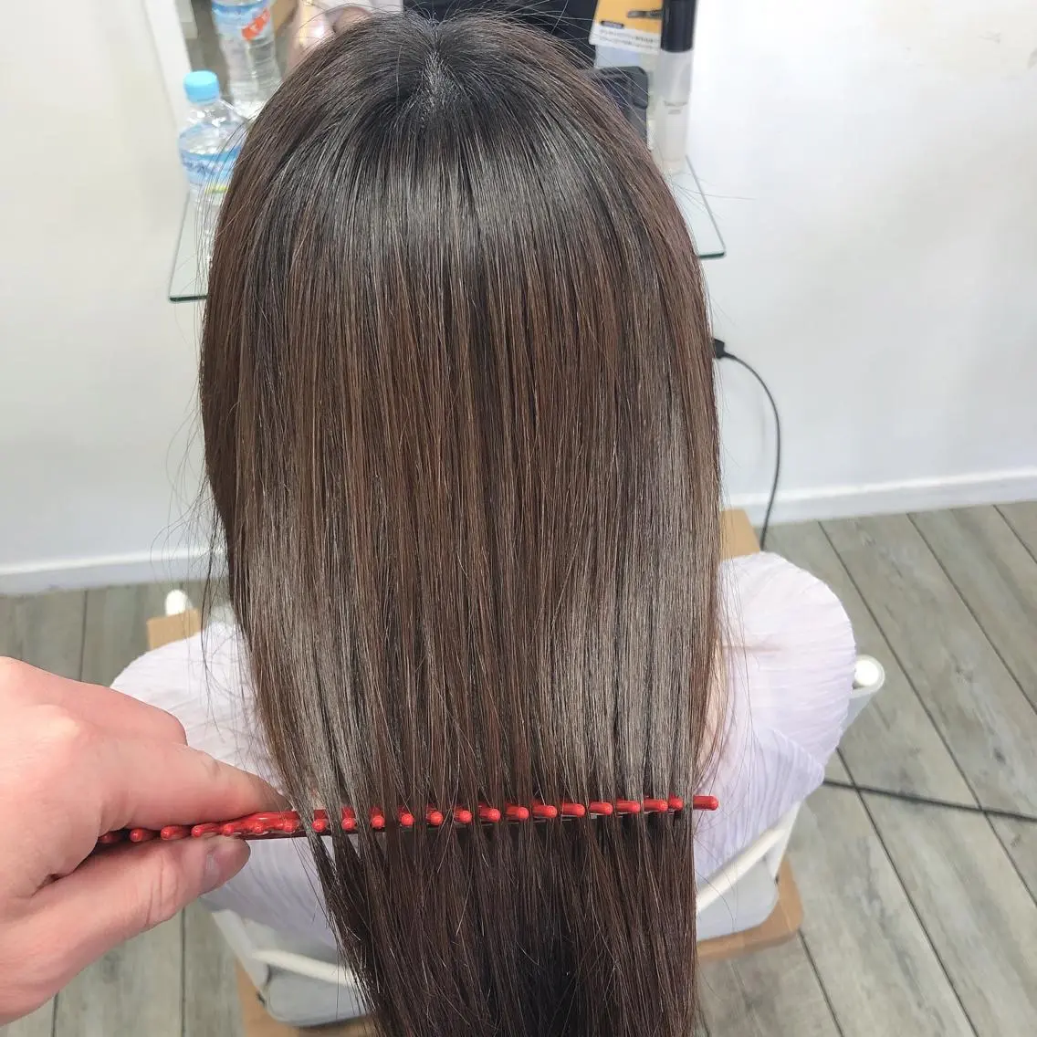 ミディアム 縮毛矯正 菊地 聖のヘアスタイル