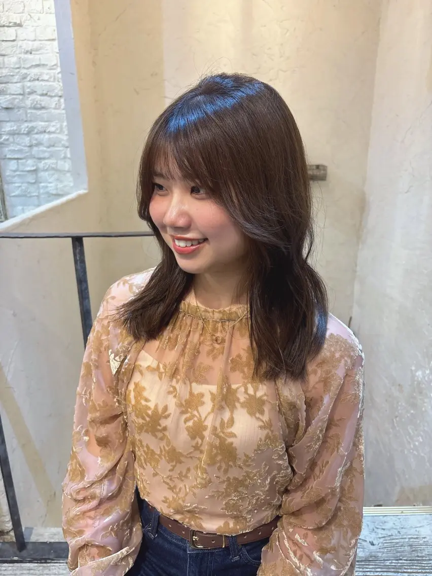 ミディアム カラー 似合わせカット ヘアカラー 可愛いstyling おしえます♡🌸冬桜のヘアスタイル