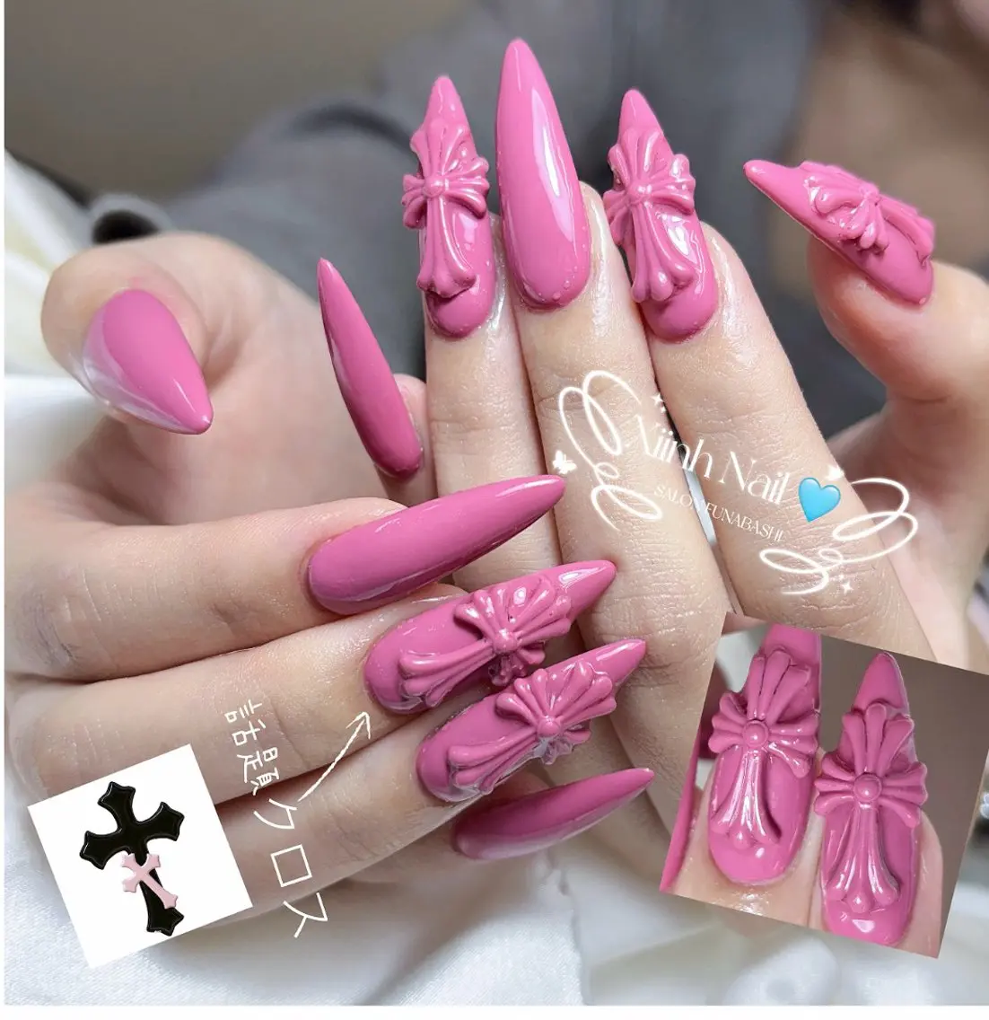 ネイル チークネイル 桜ネイル 長さ出し フットネイル ジェルネイル ハンドネイル XIINH NAIL SALONのネイルデザイン