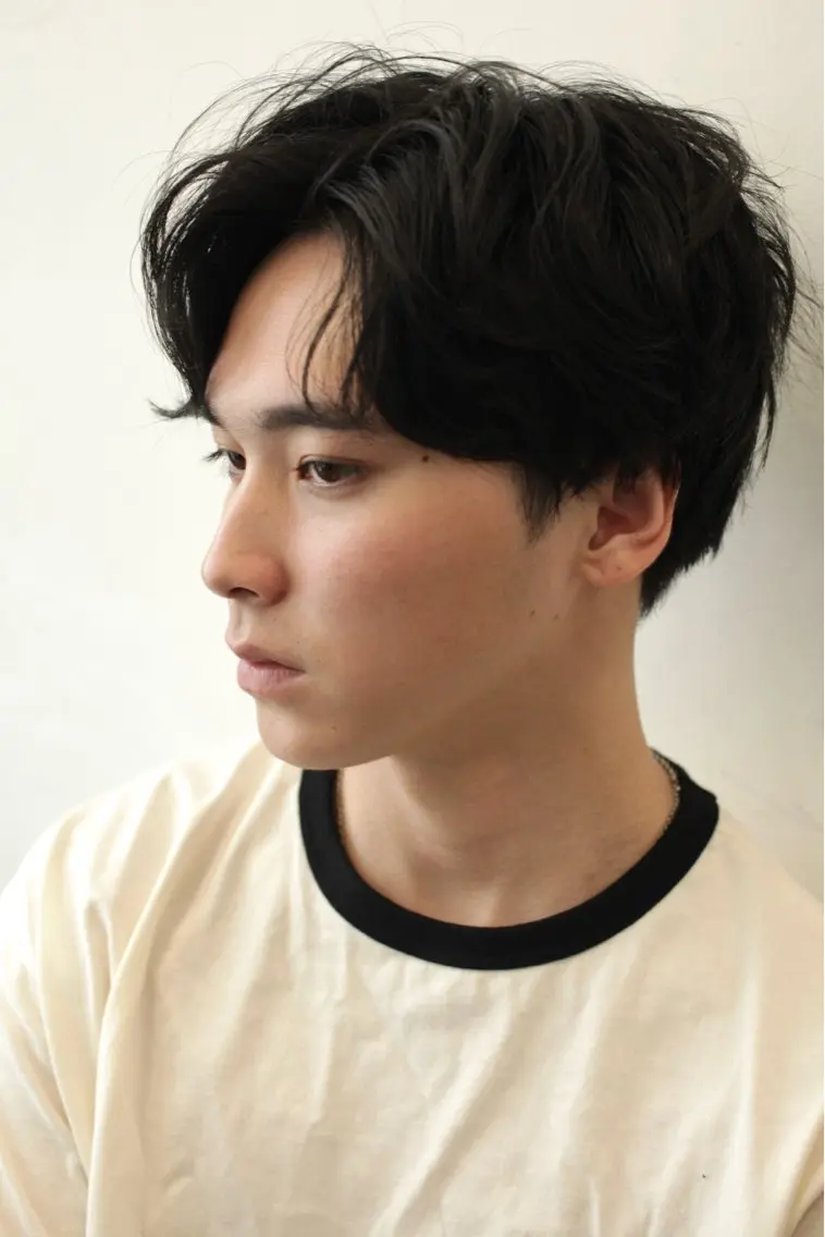 ショート メンズ センターパート メンズパーマ カット パーマ ［似合わせヘア］ ✂︎OGURO✂︎のヘアスタイル