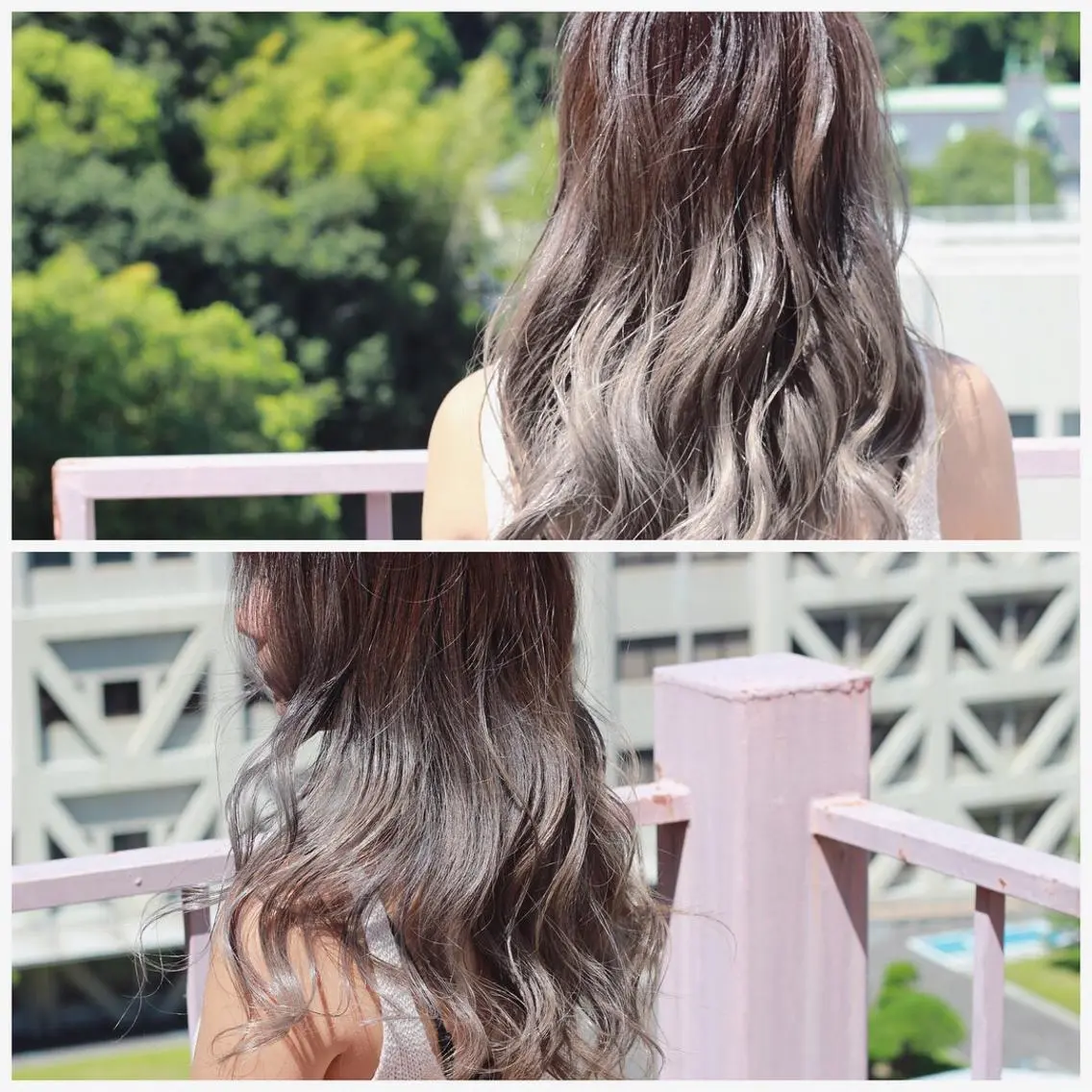 ロング カラー バレイヤージュ レイヤーカット カット Viage （ビアージュ）のヘアスタイル