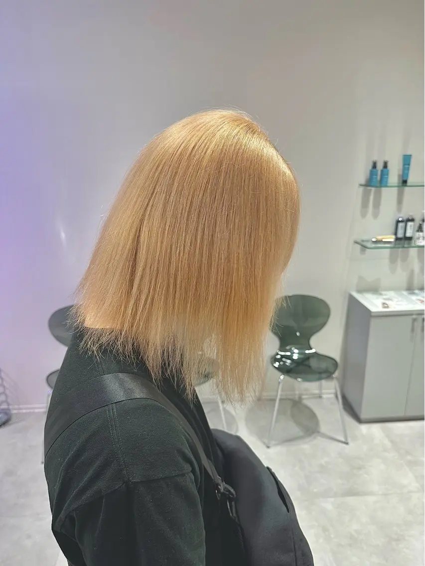 ミディアム カラー 🦄ハイトーンカラー 🦄まるおしょうのヘアスタイル
