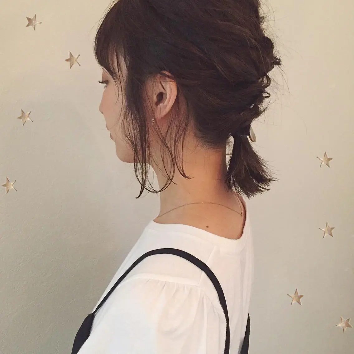 ミディアム ヘアアレンジ ボブ 簡単アレンジ 市川 千夏のヘアスタイル