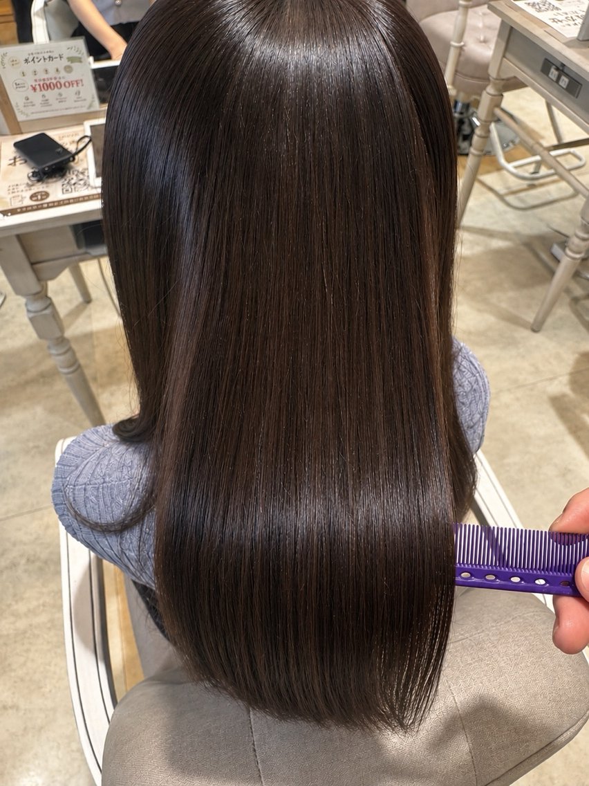 ロング カラー ブラウンカラー 透明感カラー 髪質改善 カット ヘアカラー 髪質改善／透明感 🫧うらののヘアスタイル