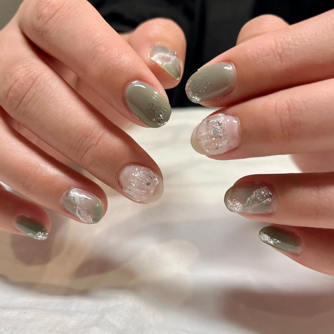 ネイル グリーン nail room Hotori.のネイルデザイン