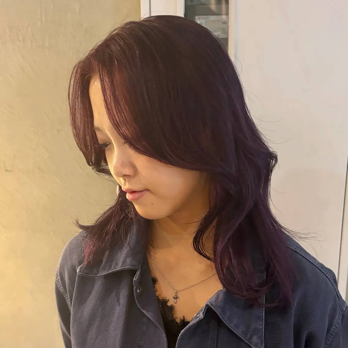 セミロング カラー ヘアアレンジ ヘアカラー トリートメント ヘアセット 🫧ハイトーン×艶 カラー🫧 Rionのヘアスタイル