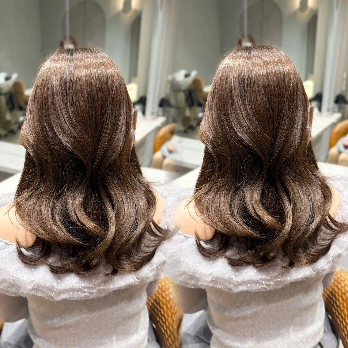 セミロング カラー 大久保 凜香のヘアスタイル