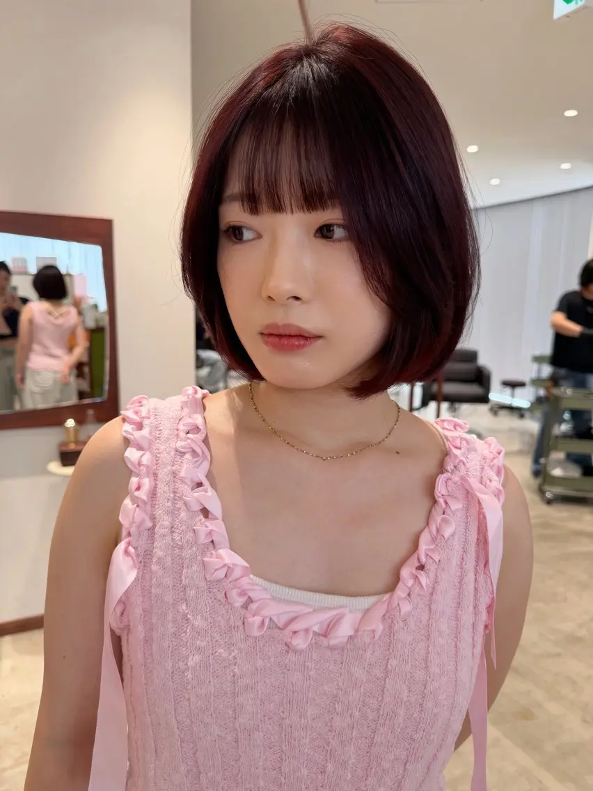 ショート ボブ カット ヘアカラー 髪質改善/美髪矯正/ 小顔ボブNANAのヘアスタイル