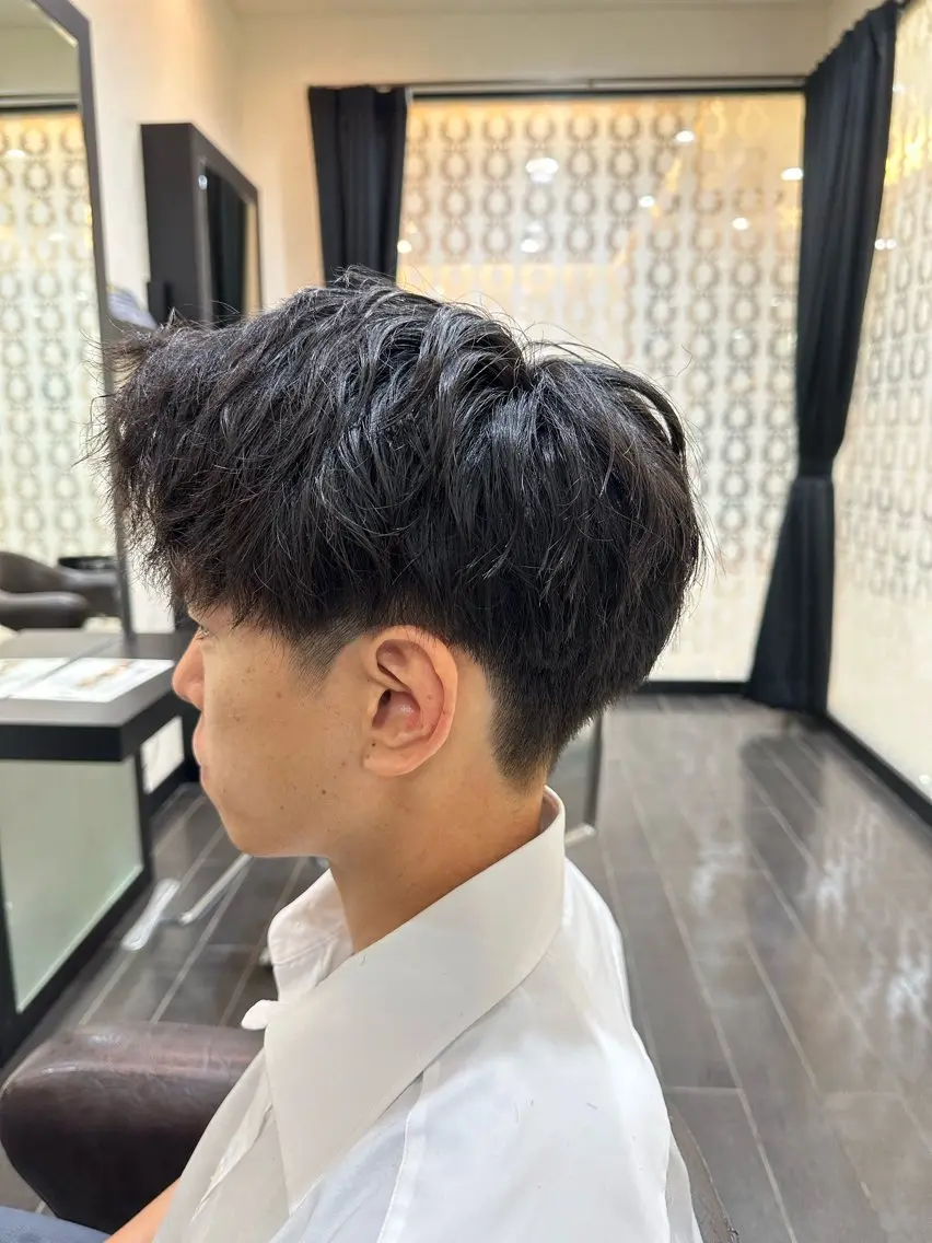 メンズ ナチュラルヘア 神田一瑳のヘアスタイル
