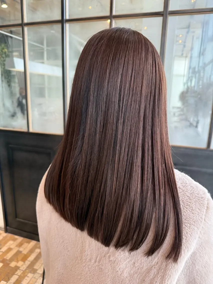 セミロング カット ヘアカラー レイヤーカット /momocaのヘアスタイル