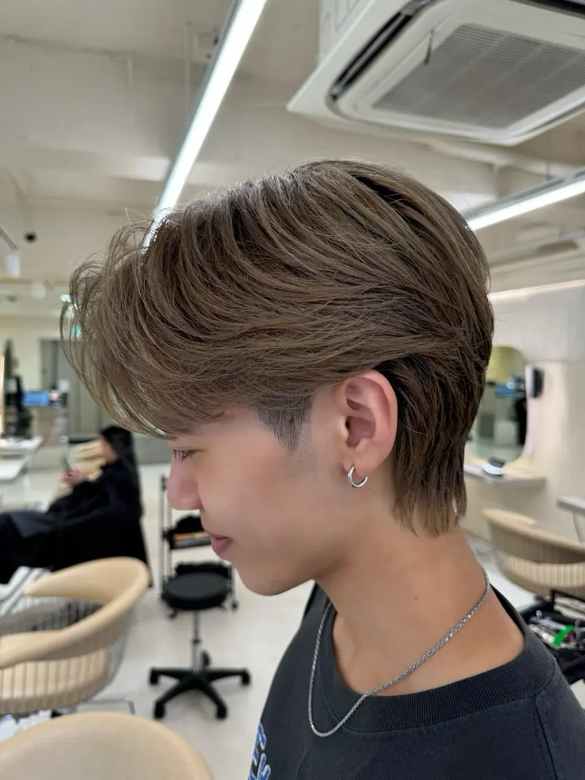ショート パーマ メンズ センターパート メンズパーマ ニュアンスパーマ 横浜/レイヤー/ カネコのヘアスタイル