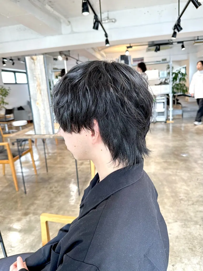 メンズ メンズパーマ メンズウルフカット ウルフカット カット 骨格補正施術/メンズ 専門美容師/YUYAのヘアスタイル