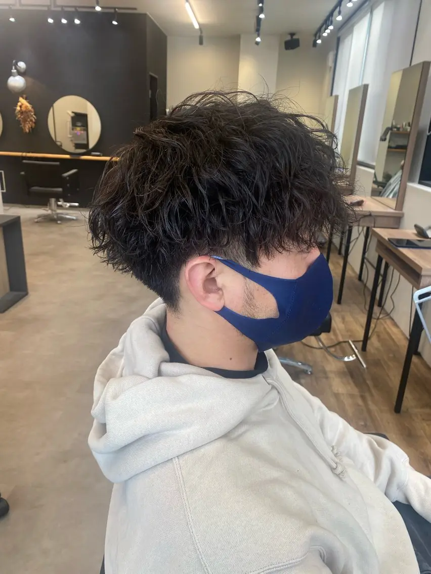 パーマ メンズ カット パーマ BLEACHi高崎店 /湯浅泳作のヘアスタイル