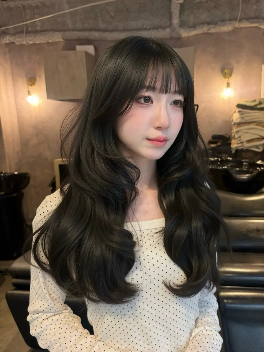 セミロング カラー ヘアアレンジ ヘアカラー トリートメント 🌱巴結生🌿グレー ジュ☁️ミルクティーのヘアスタイル
