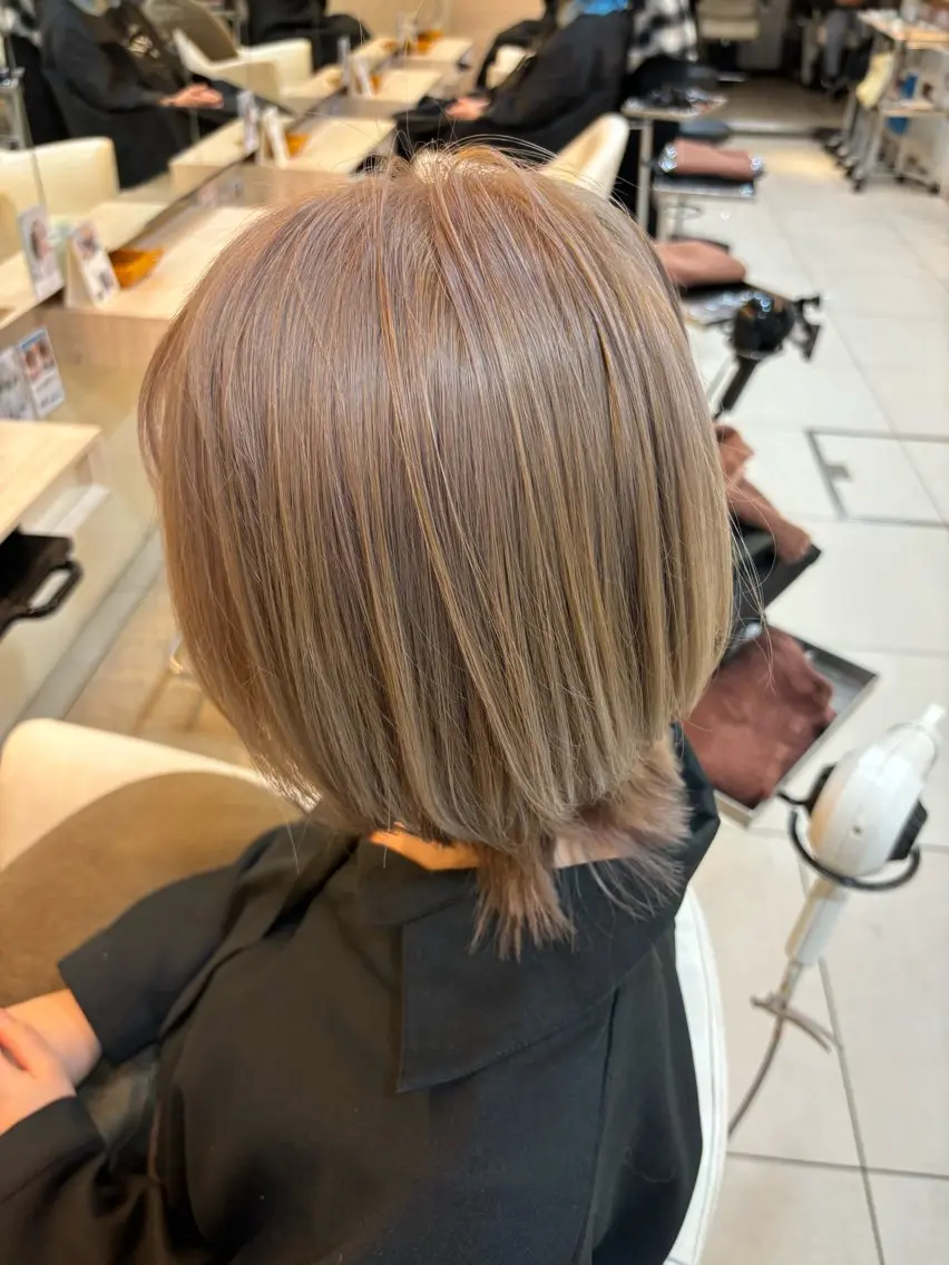 ミディアム カラー パーマ ヘアアレンジ メンズ キッズ ミディアムパーマ アップバング センターパート メンズハイライト カルマパーマ 🫧Selene SHOGO🫧のヘアスタイル