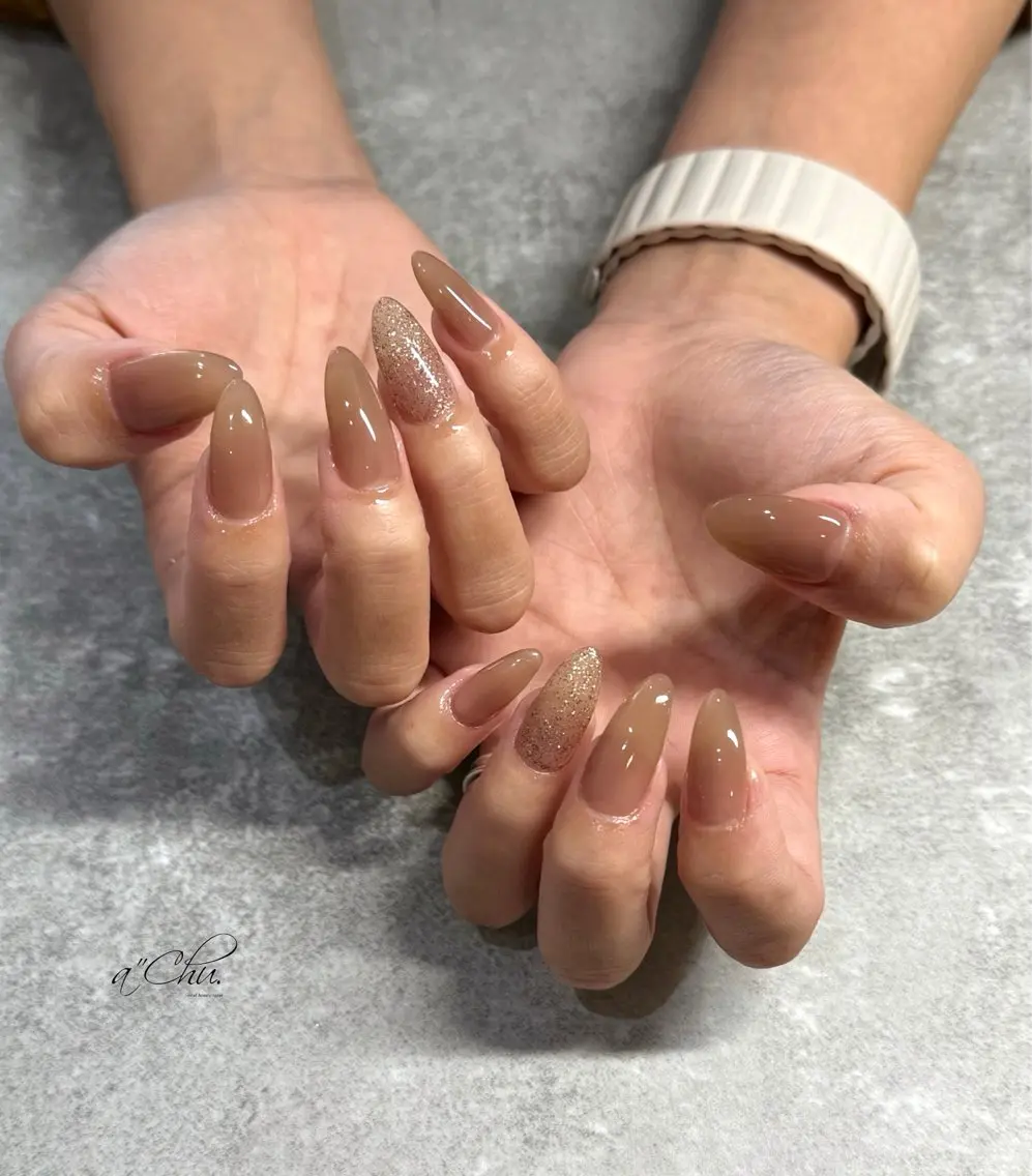 ネイル ジェルネイル ワンカラーネイル eye&nail🪞 marina🫧のネイルデザイン