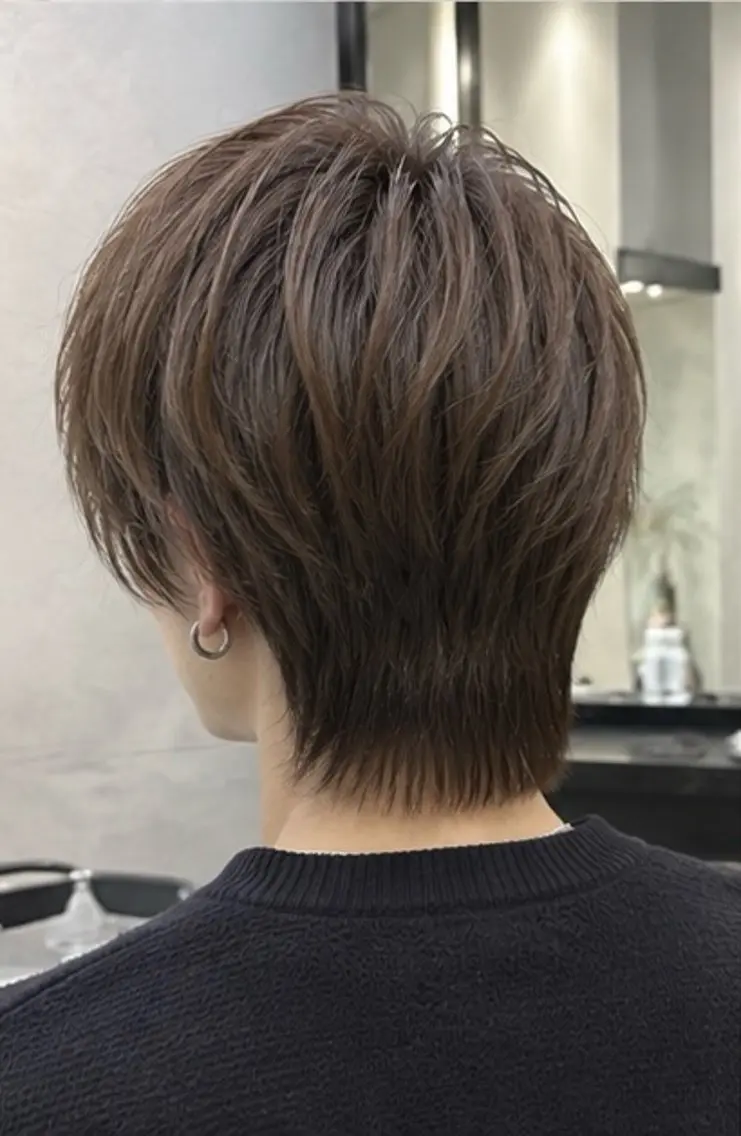 ショート ヘアカラー 芦屋・打出／ 縮毛矯正／前田尚希のヘアスタイル